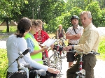 Bild 1: Radfahrer-Befragung im Landkreis Spree-Neiße / Andrea Tiffe, TMB