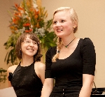 Bild 1: Sieger des Regionalwettbewerbes Brandenburg 2012 - Marie Jäschke (Klavier), Lisabet Seibold (Violine) v.l.n.r. / Uwe Hauth
