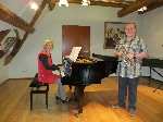 Bild 1: Markus Witzsche (Trompete) und Simone Gehsldorf (Korrepetition Klavier) / Musik- und Kunstschule