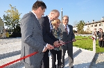 Bild 1: v.l.n.r.: Peter Bienstman, Ministerpräsident Dr. Dietmar Woidke, Goedele Matthyssen und Landrat Harald Altekrüger / Pressestelle Landkreis Spree-Neiße