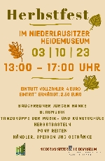 Bild 1: Plakat Herbstfest Niederlausitzer Heidemuseum, Quelle: Landkreis Spree-Neie/Wokrejs Sprjewja-Nysa