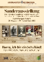 Bild 1: Sonderausstellung zum ersten Schultag, Quelle: Niederlausitzer Heidemuseum