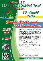 Bild 1: Plakat Burger Nacht- und Inklusionslauf, Quelle: Spreewald-Marathon e.V. 