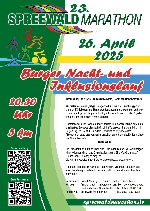 Bild 1: Plakat Burger Nacht- und Inklusionslauf 2025, Quelle: Spreewald-Marathon e.V.