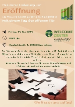 Bild 1: Plakat Erffnung des Welcome Centers in Spremberg/Grodk, Quelle: Landkreis Spree-Neie/Wokrejs Sprjewja-Nysa 