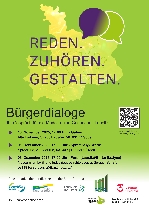 Bild 1: Plakat Brgerdialogreihe Modellregion Gesundheit Lausitz, Quelle: Landkreis Spree-Neie/Wokrejs Sprjewja-Nysa / MUL-CT
