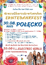 Bild 1: Plakat grenzberschreitendes Erntedankfest in Połęcko, Quelle: Landkreis Krosno Odrzańskie