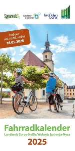 Bild 1: Titelseite Fahrradkalender 2025, Quelle: Landkreis Spree-Neie/Wokrejs Sprjewja-Nysa