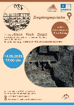 Bild 1: Plakat Ziegeleigesprche Eisen  Pech  Ziegel , Quelle: EVTZ mbH Geopark Muskauer Faltenbogen 