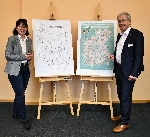 Bild 1: Integrations- und Behindertenbeauftragte Annett Noack und Landrat Harald Altekr�ger (v.l.), Quelle: Landkreis Spree-Nei�e/Wokrejs Sprjewja-Nysa