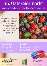 Bild 1: Plakat Ostereiermarkt im Niederlausitzer Heidemuseum, Quelle: Landkreis Spree-Nei�e/Wokrejs Sprjewja-Nysa