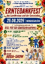 Bild 1: Plakat Erntedankfest in Dobrosuł�w; Plakat KI generiert, Quelle: Landkreis Krośnieński 