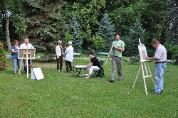Bild 1: Impression Malerpleinair 2011, Quelle: Pressestelle des Landkreises Spree-Neie