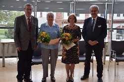 Bild 1: v.l.n.r. Vorsitzender des Kreisseniorenbeirats Herr Dr. Gert-Dieter Andreas, Frau Irmgard Cofalla, Frau Barbara Tpfer, Landrat Harald Altekrger, Quelle: Pressestelle Landkreis SPN