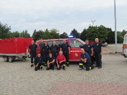 Bild 2: Verabschiedung Hilfskrfte nach Rheinland Pfalz, Quelle: LK OSL