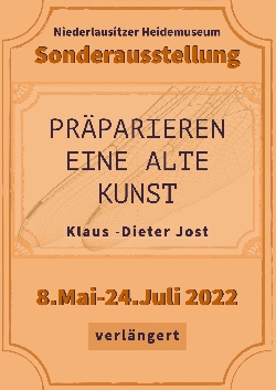 Plakat der Sonderausstellung Präparieren - eine alte Kunst  Niederlausitzer Heidemuseum