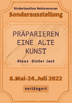 Bild 1: Plakat der Sonderausstellung Prparieren - eine alte Kunst , Quelle: Niederlausitzer Heidemuseum