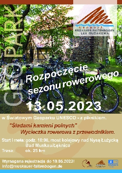 Bild 2: Einladung Radwanderung polnisch, Quelle: Geopark Muskauer Faltenbogen/Łuk Mużakowa Muskau Arch