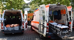 Bild 6: Rettungswagen vom Katastrophenschutz des Landkreises auf der Blaulichtmeile, Quelle: Landkreis Spree-Neiße/Wokrejs Sprjewja-Nysa