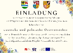 Einladung 2. Deutsch-Polnische Kongress der Ortsvorsteher  | Quelle: Gemeinde Maszewo 