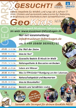 Bild 2: Plakat Geokids, Quelle: UNESCO Global Geopark Muskauer Faltenbogen / Łuk Mużakowa