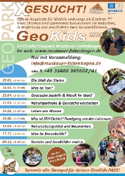 Bild 1: Plakat Geokids, Quelle: UNESCO Global Geopark Muskauer Faltenbogen/Łuk Mużakowa