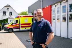 Bild 1: Wachleiter Thomas Butzek, Rettungswache Dbern, Quelle: Medienzentrum Landkreis Spree-Neie/Wokrejs Sprjewja-Nysa 