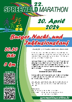 Bild 1: Plakat Burger Nacht- und Inklusionslauf, Quelle: Spreewald-Marathon e.V. 