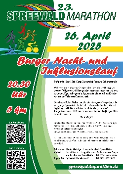 Bild 1: Plakat Burger Nacht- und Inklusionslauf 2025, Quelle: Spreewald-Marathon e.V.