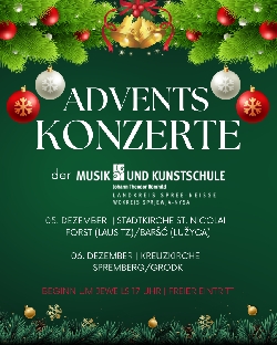 Bild 1: Plakat Adventskonzerte 2025, Quelle: Landkreis Spree-Neie/Wokrejs Sprjewja-Nysa