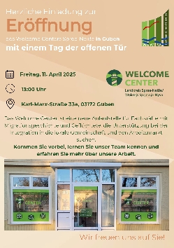 Bild 1: Einladung Erffnung Welcome Center Guben, Quelle: Landkreis Spree-Neie/Wokrejs Sprjewja-Nysa