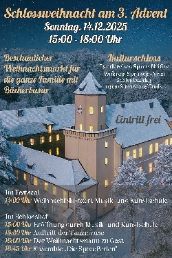 Bild 1: Plakat Schlossweihnacht, Quelle: Landkreis Spree-Neie/Wokrejs Sprjewja-Nysa