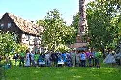 Bild 1: Gruppenfoto Pressefrhstck Arbeitskreis Lausitzer Museenland, Quelle: Landkreis Spree-Neie/Wokrejs Sprjewja-Nysa