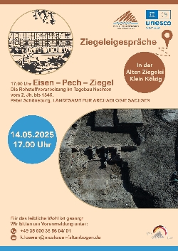Bild 1: Plakat Ziegeleigesprche Eisen  Pech  Ziegel , Quelle: EVTZ mbH Geopark Muskauer Faltenbogen 
