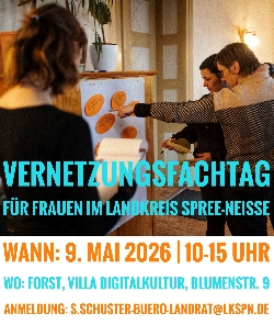 Bild 1: Plakat Vernetzungstreffen, Quelle: Landkreis Spree-Nei�e/Wokrejs Sprjewja-Nysa