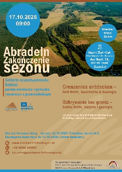 Bild 1: Plakat Abradeln im Geopark, Quelle: UNESCO Geopark Muskauer Faltenbogen