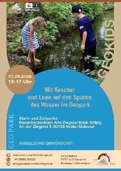 Bild 1: Plakat Veranstaltung GeoKids, Quelle: EVTZ mbH Geopark Muskauer Faltenbogen