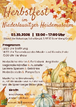 Bild 1: Plakat Herbstfest 2026, Quelle: Landkreis Spree-Nei�e/Wokrejs Sprjewja-Nysa