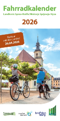 Bild 1: Fahrradkalender Spree-Nei�e 2026, Quelle: Landkreis Spree-Nei�e/Wokrejs Sprjewja-Nysa